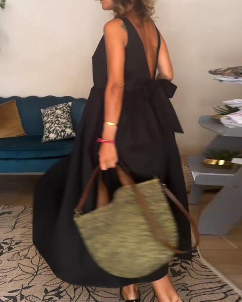 Backless Bow Dress