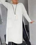 Stylish Large Pocket Zipper Design Dress