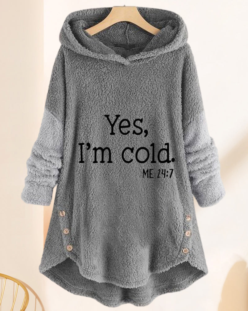 Casual Long Sleeve Hoodie Printed Tunic Top