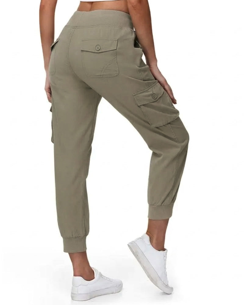 Solid Color Jogger Work Pants