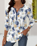 Casual Floral Print Blouse