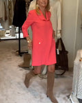 Solid Pocket Side Fashionable Tunic Dress
