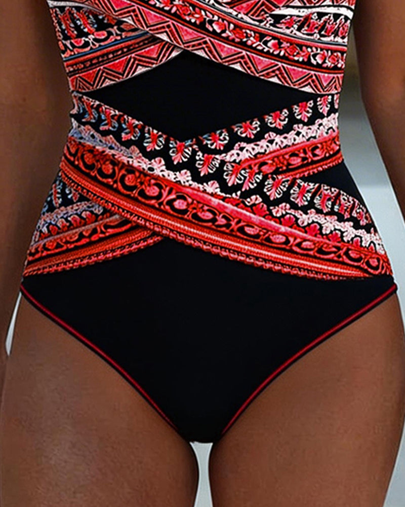 Tank Style Printed One-Piece