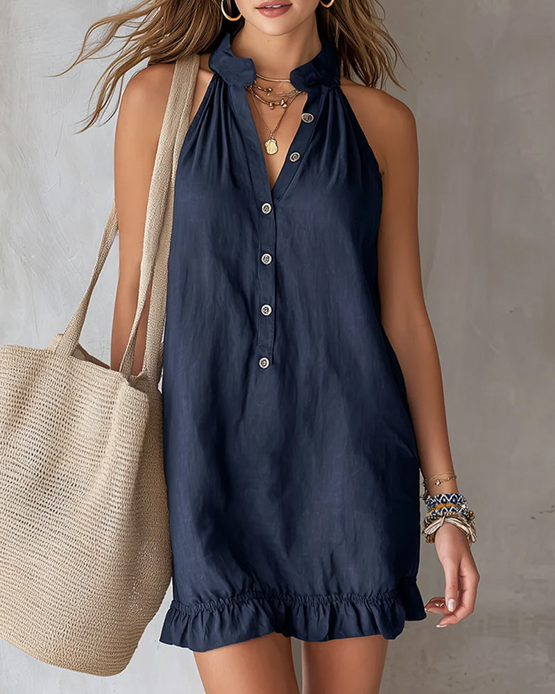 Sleeveless Elegant V-Neck Dress