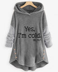 Casual Long Sleeve Hoodie Printed Tunic Top
