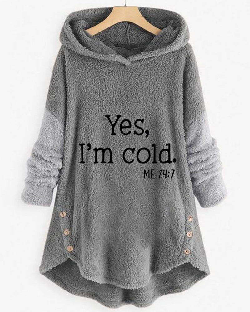 Casual Long Sleeve Hoodie Printed Tunic Top