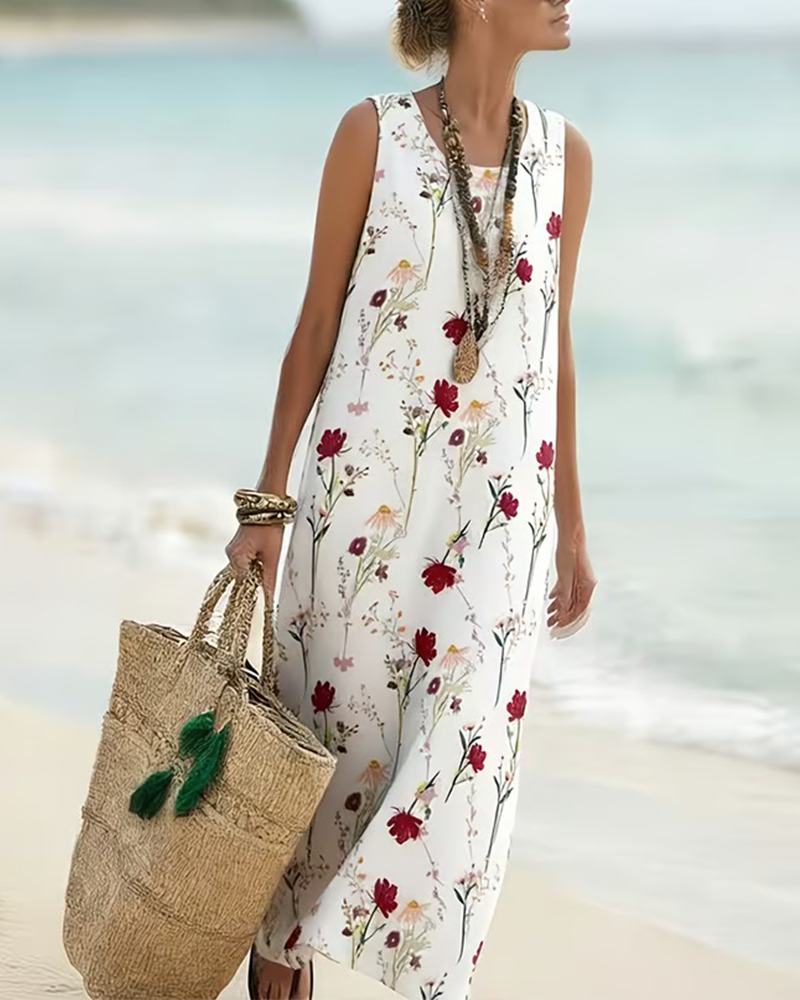 Printed Sleeveless Dress