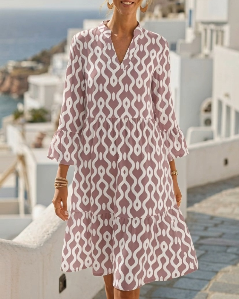 Geometric A-Line Dress