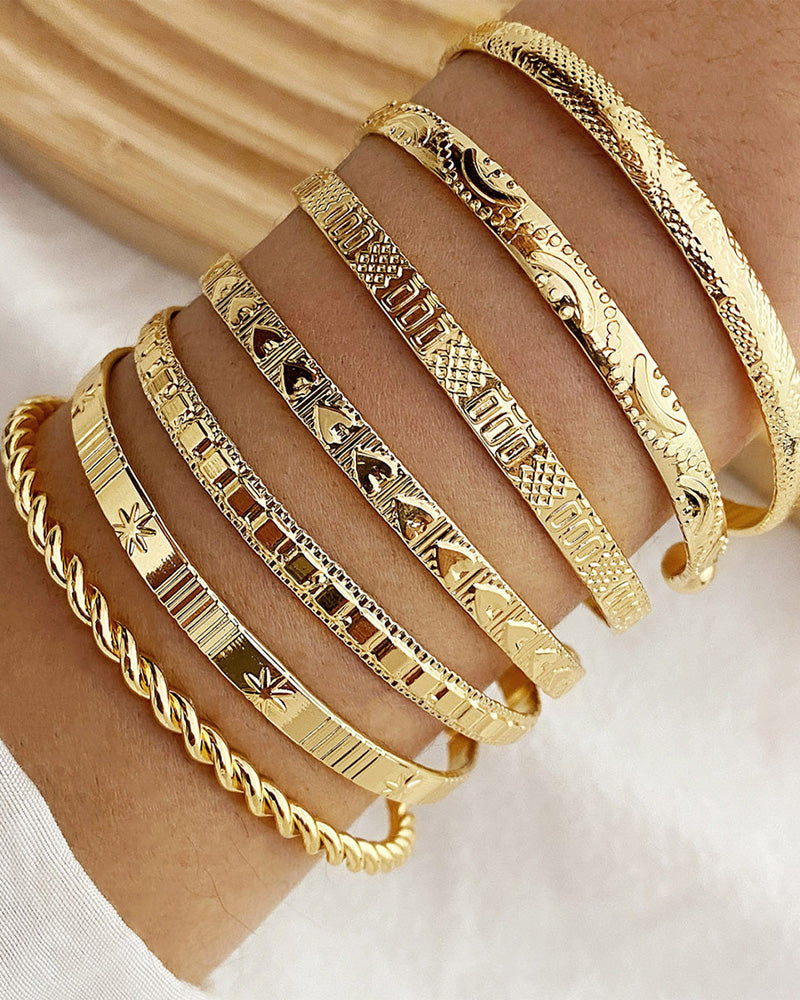 Hexagram bracelet 7-piece set