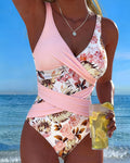 Contrast Floral One-Piece
