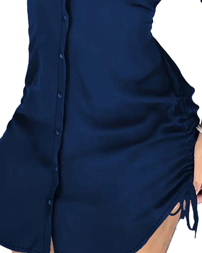 Waist Tie Shirt Dress