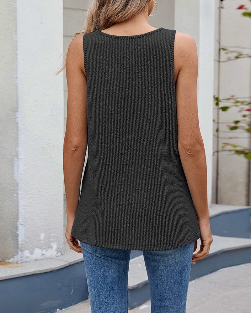 Solid Color Fashionable Women's Tank Top