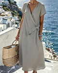 V-Neck Strappy Dress