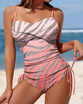Strapless Shimmering One-Piece Swimsuit