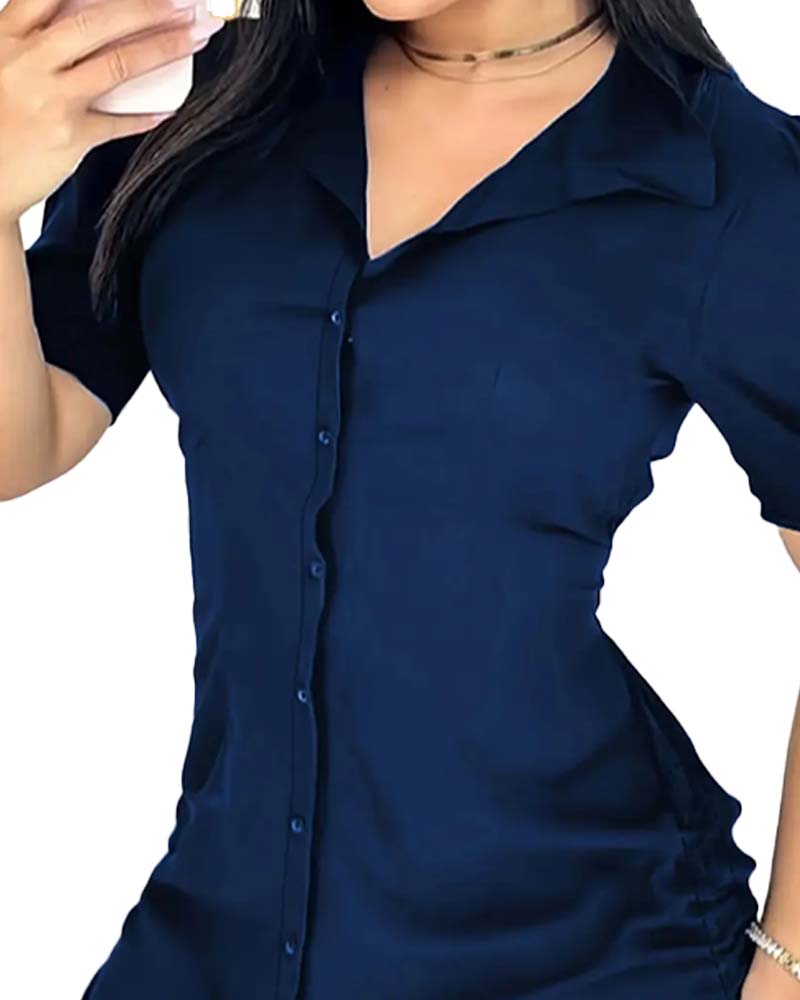 Waist Tie Shirt Dress