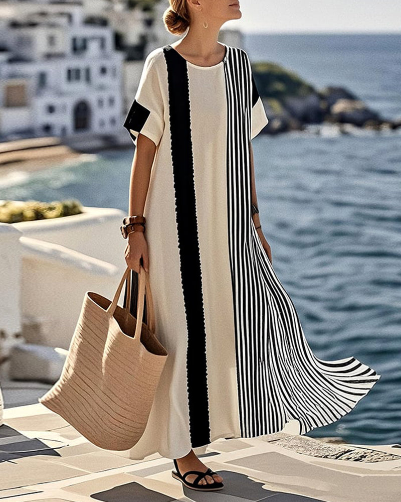 Striped Print Dress