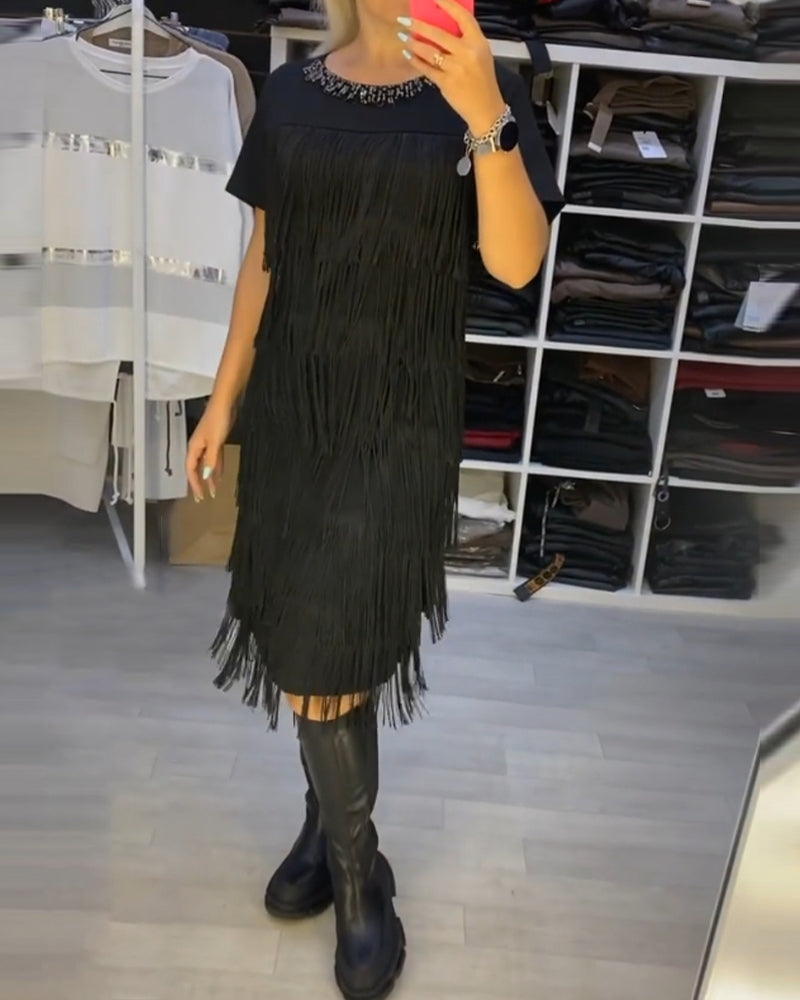 Chic Shift dress with Tassel