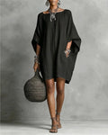 Loose Batwing Sleeve Plus Size Dress