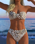 Sexy Leopard Print Two-Piece Swimsuit