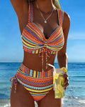 Colorful Ethnic Style Printed Sexy Bikini