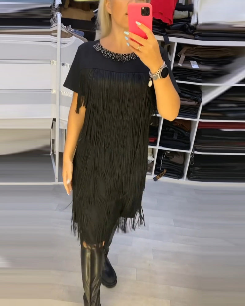 Chic Shift dress with Tassel