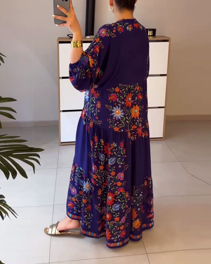 Elegant Floral Print Dress