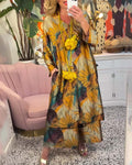 Retro loose print casual set