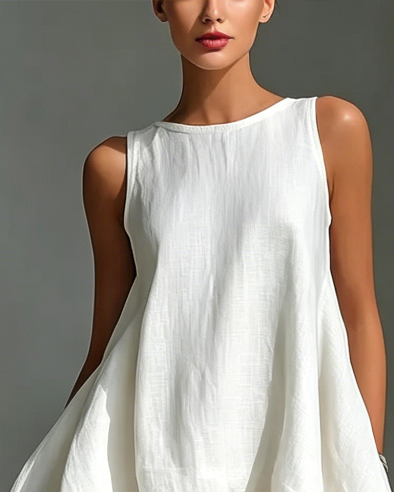 Irregular Sleeveless Dress