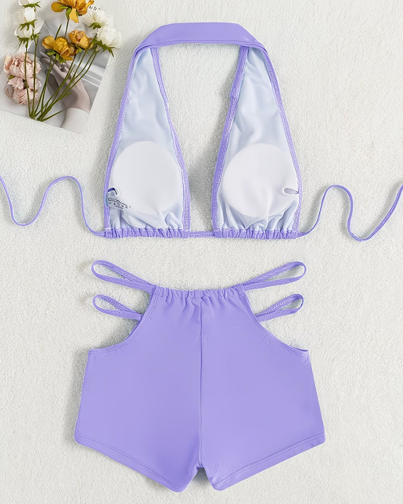 Lapel Halter Bikini
