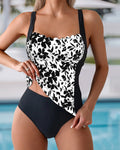 Backless Printed Tankini