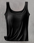 Solid Color Built In Bra Vest